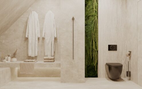 "attic spacious bathroom ,toilette"