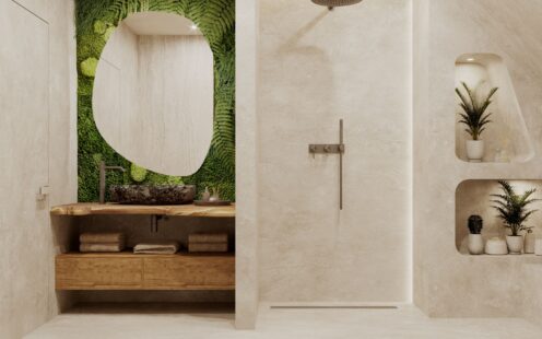 "contemporary bright luxurious bathroom"